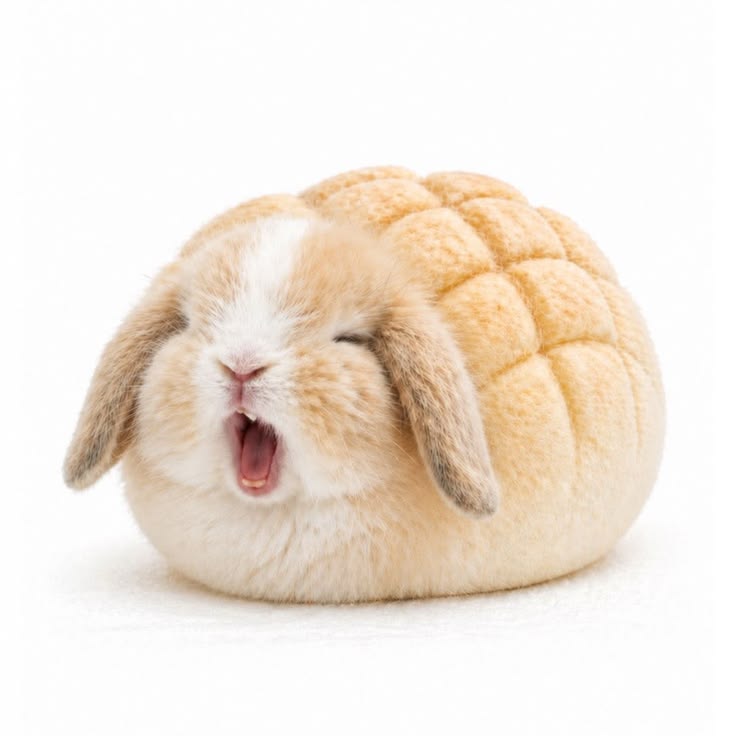 A rabbit shaped like a loaf of bread